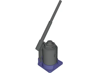 Hydraulic Jack 3D Model preview
