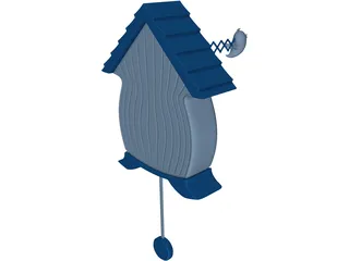 Plastic Cuckoo Clock 3D Model preview