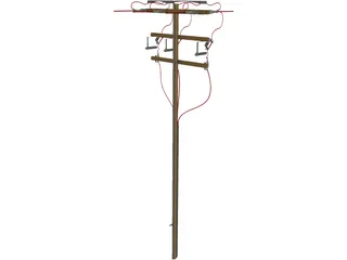 Electrical Pole 3D Model preview
