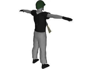 Soldier Albanian 3D Model preview