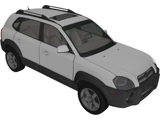 Hyundai Tucson V6 (2005) 3D Model preview