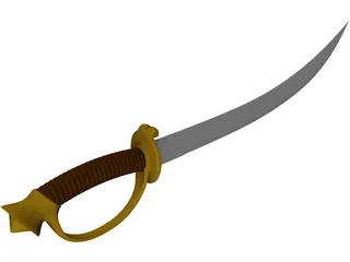 Pirate Sword 3D Model preview