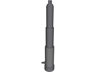 Telescopic Hydraulic Cylinder 3D Model preview