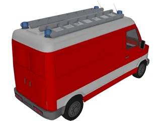 Firetruck Small 3D Model preview