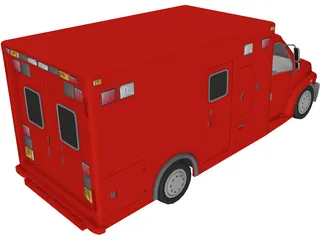 Firetruck Small 3D Model preview