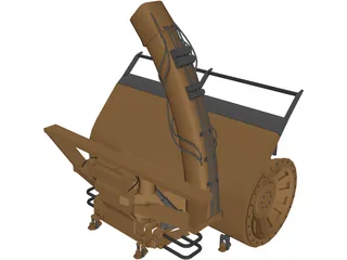 Snow Blower 3D Model preview