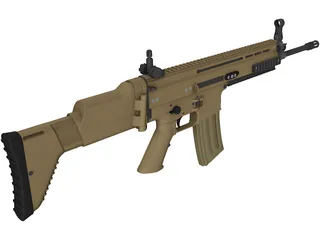 FN SCAR Mark16 N091210 Gun 3D Model preview