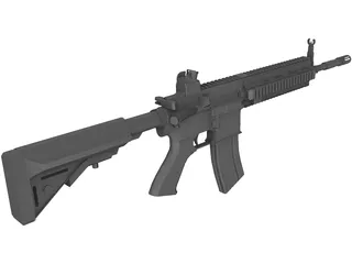 HK 416 3D Model preview
