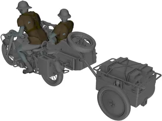 BMW R75 3D Model preview