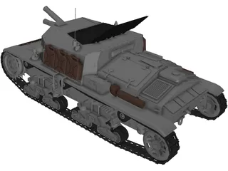 Semovente 75mm 3D Model preview
