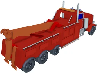 Peterbilt Tri-Axle Wrecker 3D Model preview