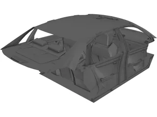 Interior Audi RS4 (2006) 3D Model preview