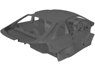 Interior Honda Integra R (2000) 3D Model preview