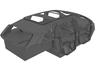 Interior Audi Q7 (2009) 3D Model preview