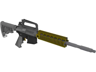 AR-15 Rifle 3D Model preview