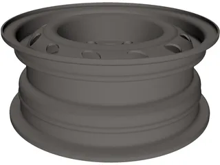 Wheel Iron Steel 3D Model preview