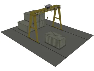 Port Crane 3D Model preview