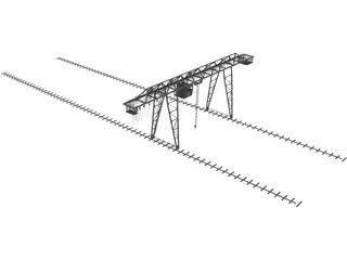 Metal Crane 3D Model preview