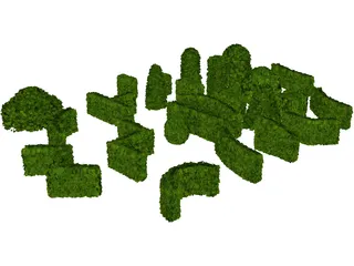 Hedge Plant Collection 3D Model preview