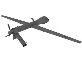 General Atomics MQ-1 Predator UAV Drone 3D Model preview