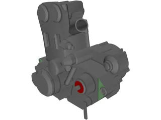 Yamaha wr450 Engine 3D Model preview