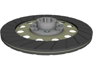 Clutch Friction Disc 3D Model preview