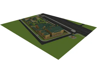 Pilgrimage Complex with Chapel 3D Model preview