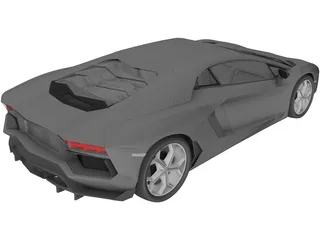 Lamborghini Aventador LP700-4 (2012) 3D Model preview