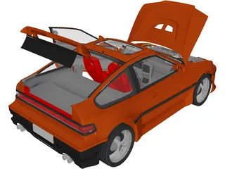 Honda CRX 3D Model preview