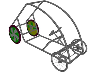 Shell Eco Marathon Car Chassis 3D Model preview