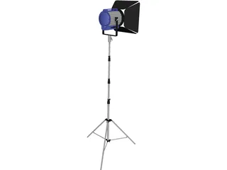 Studio Light with Stand 3D Model preview