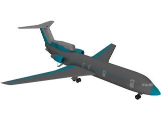 Yakovlev Yak-42D 3D Model preview