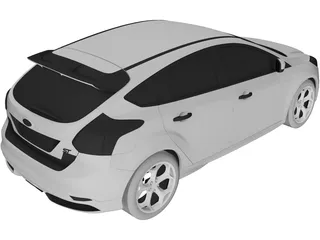 Ford Focus ST (2012) 3D Model preview