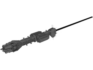 Babylon 5 Omega Class Destroyer 3D Model preview