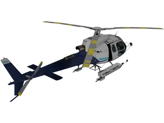 Eurocopter AS-350 3D Model preview