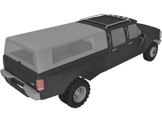 Ford F-350 Crew Cab 3D Model preview