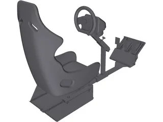 Gamer Race Seat 3D Model preview