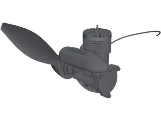 RC Cameron Plane Engine 3D Model preview