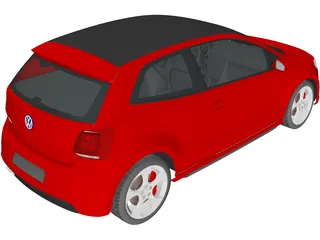 Volkswagen Polo GTi (2011) 3D Model preview