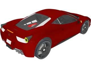 Ferrari 458 Italia 3D Model preview