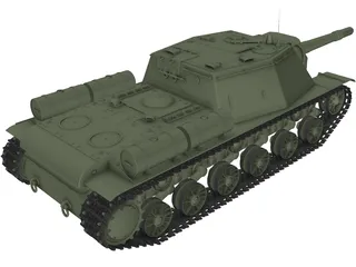 Howitzer ISU152 3D Model preview