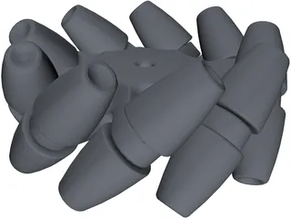 Mecanum Wheel 3D Model preview