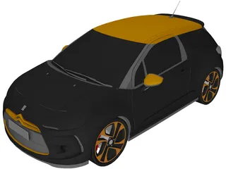 Citroen DS3 (2011) 3D Model preview