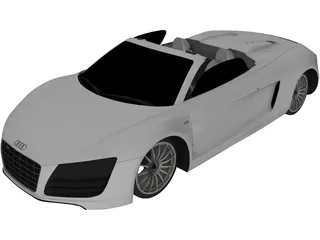 Audi R8 5.2 FSI Spider 3D Model preview