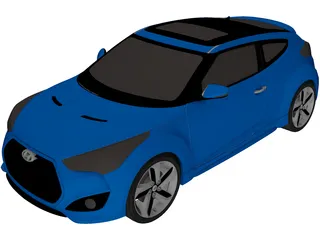 Hyundai Veloster (2012) 3D Model preview