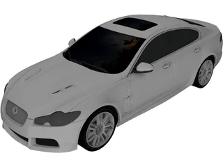 Jaguar XFR (2009) 3D Model preview
