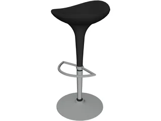 High Barstool 3D Model preview