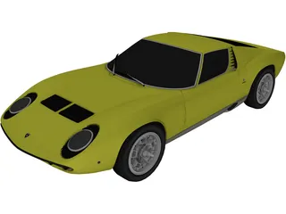 Lamborghini Miura P400 3D Model preview