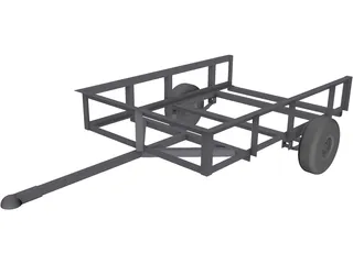 Trailer Utility 4x6 3D Model preview