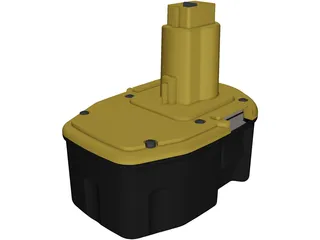 DeWALT 14.4v Battery 3D Model preview